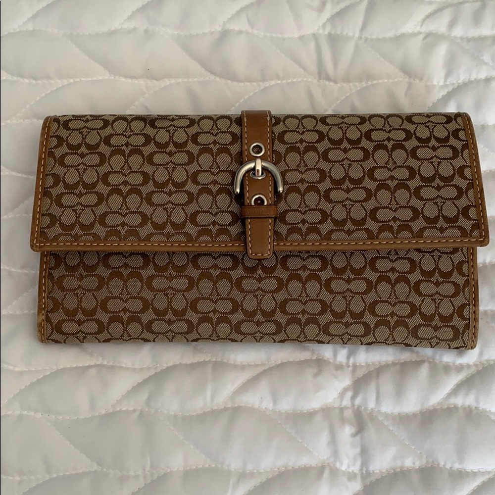 Coach wallet with checkbook cover